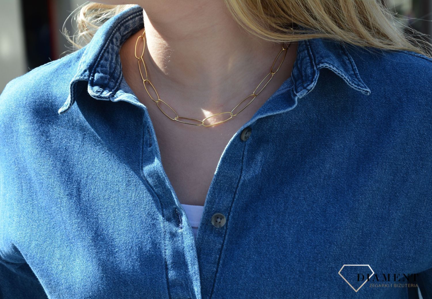 Naszyjnik srebrny pozł. owalne ogniwka Dall'Acqua C RM RWL Ag.jpg